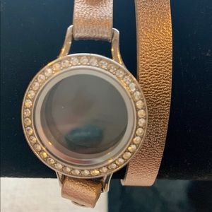 Origami Owl Rose gold wrap bracelet